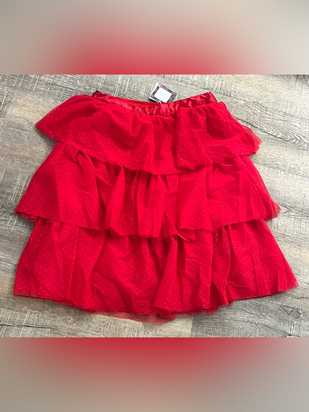 Nwt 14 Janie & Jack American Girl Red Tiered Ruffle Skirt holiday Christmas